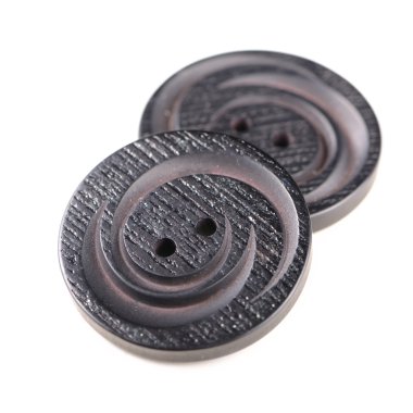 Beyaz arka plan üzerinde izole eski siyah düğmeleri