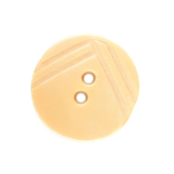 Vecchio pulsante marrone isolato su sfondo bianco — Foto Stock