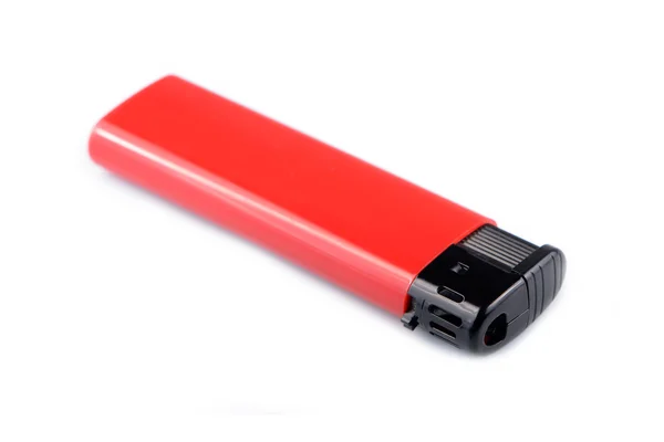 Red lighter isolated on white background — Stock Photo, Image