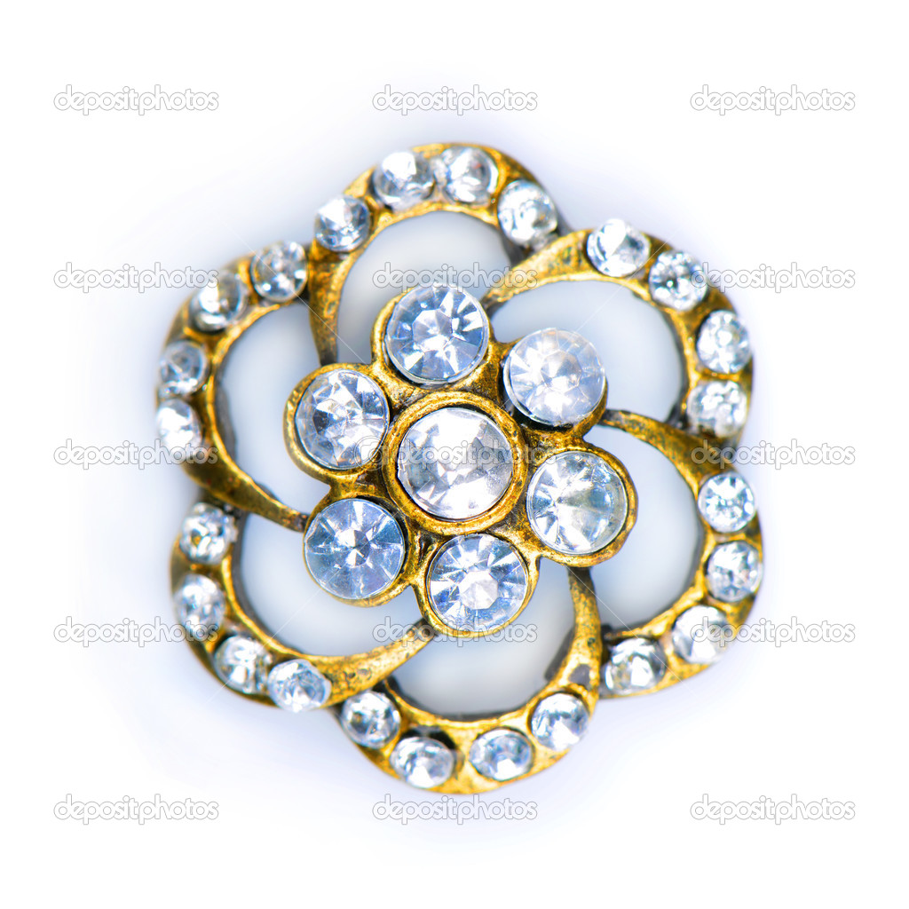 Old buttons isolated on white background