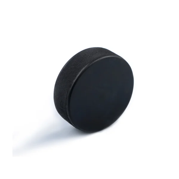 Hockey puck isolated on white background — Stock Photo, Image