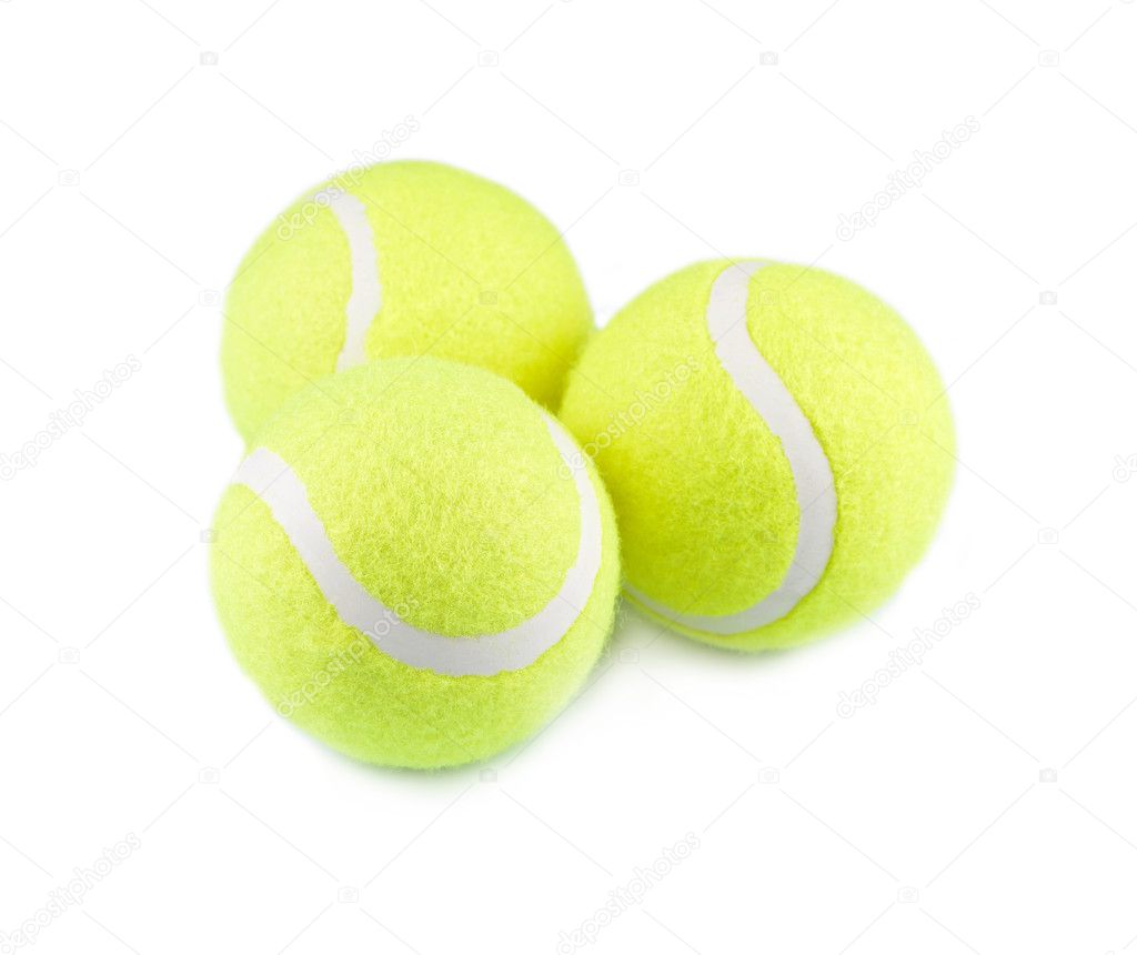 Tennis balls isolated on white background