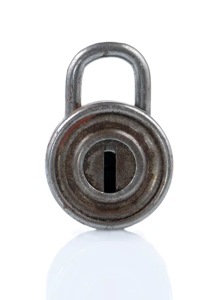 Metal padlock isolated on white background — Stock Photo, Image