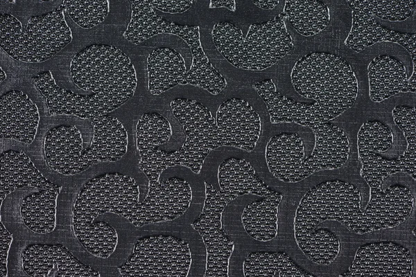 Black synthetic leather with embossed texture — Stock Photo, Image