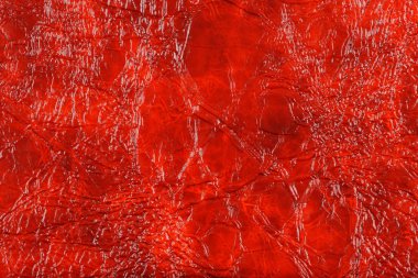 Crimson synthetic leather with embossed