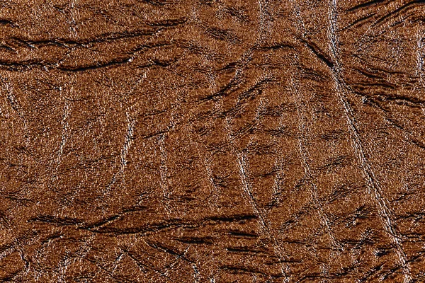 Brown synthetic leather with embossed — Stock Photo, Image