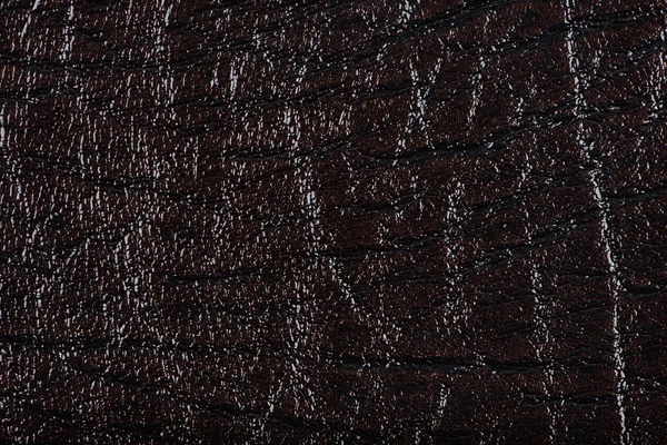 Dark brown synthetic leather with embossed — Stock Photo, Image