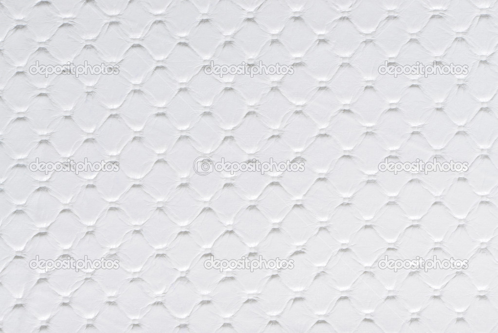 White synthetic leather with embossed texture