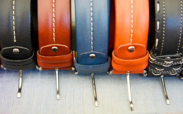 Сolorful trouser belts — Stock Photo, Image