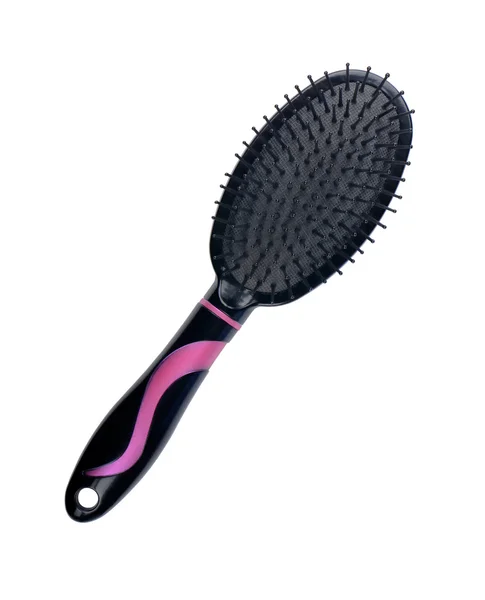 Black and pink comb isolated on white background — Stock Photo, Image