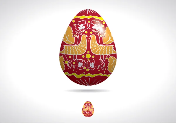Easter eggs ukrainian national Birds — Stock Vector