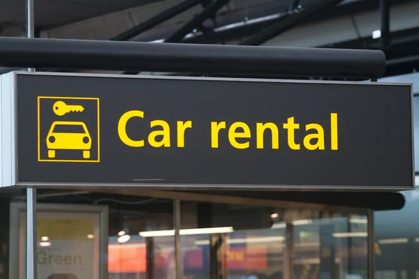 Car rental information sign — Stock Photo, Image