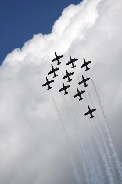 Air show formation — Stock Photo, Image