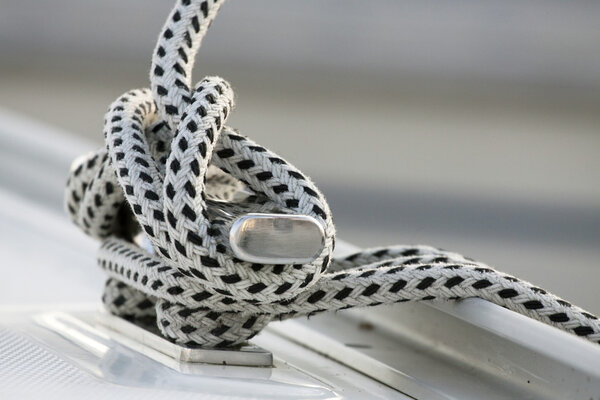 Detail photo from Bollard of a sailboat
