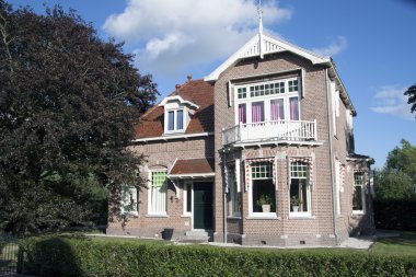 eski vintage Hollandalı ev