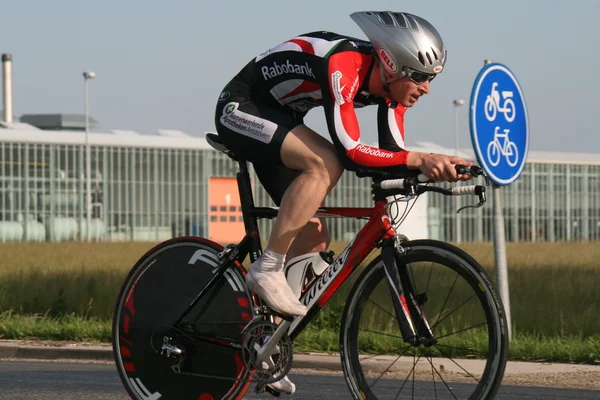 I race on my bike — Stock Photo, Image