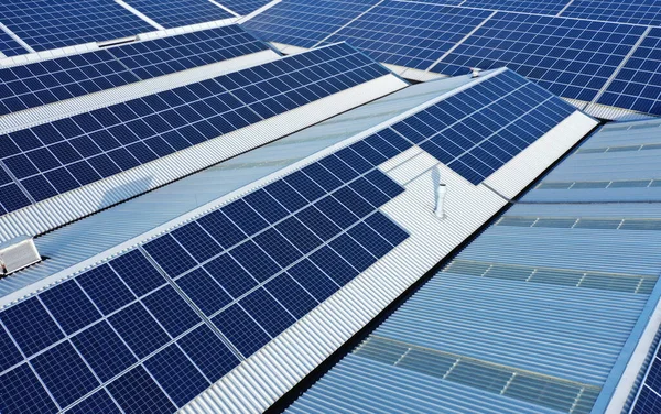 Solar Panels Roof Company Solar Panels Cheap Sustainable Way Obtain Stock Image