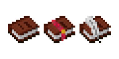 Vektör piksel nesneler kümesi. Kitabı bul. Kitap, kitap, bir mektup ve bir mesaj. Piksel oyunu için nesneler. Oyun geçmişi konsepti. Minecraft konsepti. Vektör illüstrasyonu