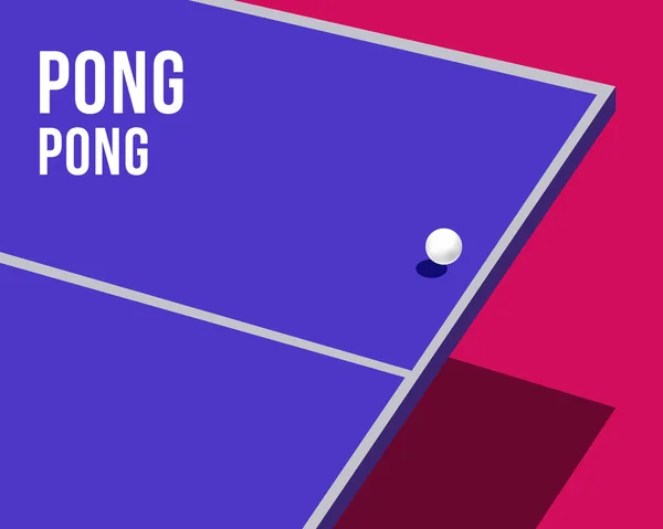 Ping Pong Poster Sjabloon Tafel Rackets Voor Ping Pong Vector — Stockvector