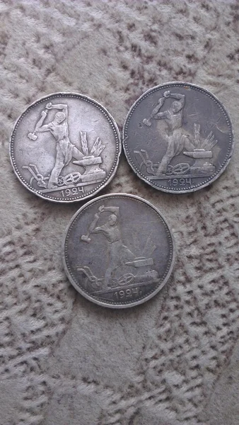 Monedas de plata — Foto de Stock