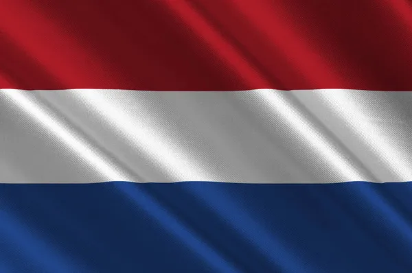 Hollanda Bayrağı Batı Avrupa Karayipler Bulunan Bir Ülkedir Illüstrasyon — Stok fotoğraf