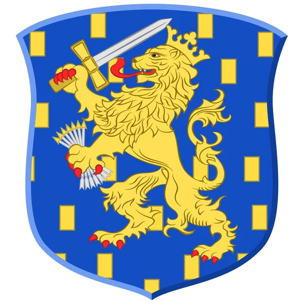 オランダの紋章は西ヨーロッパに位置し カリブ海の領土を持つ国です ベクターイラスト — ストックベクタ