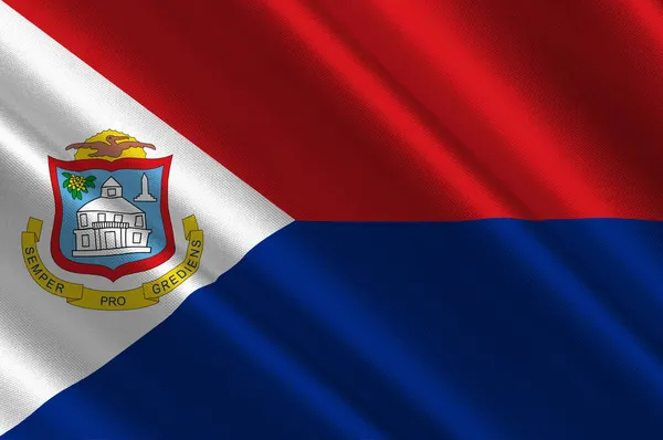 Прапор Сінт Маартен Складовою Країною Королівства Нідерландів Карибському Басейні Ілюстрація — стокове фото