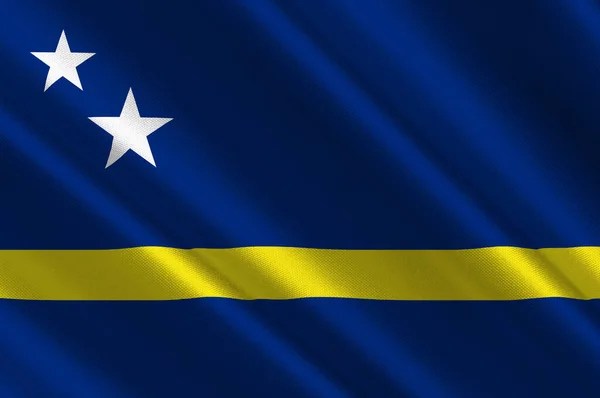 Bandera Curazao País Insular Las Antillas Menores Sur Del Mar —  Fotos de Stock