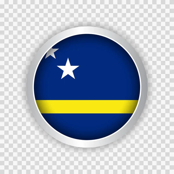 Bandiera Curacao Sul Pulsante Rotondo Elemento Sfondo Trasparente Siti Web — Vettoriale Stock
