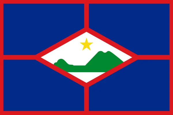 Zászló Sint Eustatius Egy Sziget Karib Térségben Illusztráció — Stock Fotó