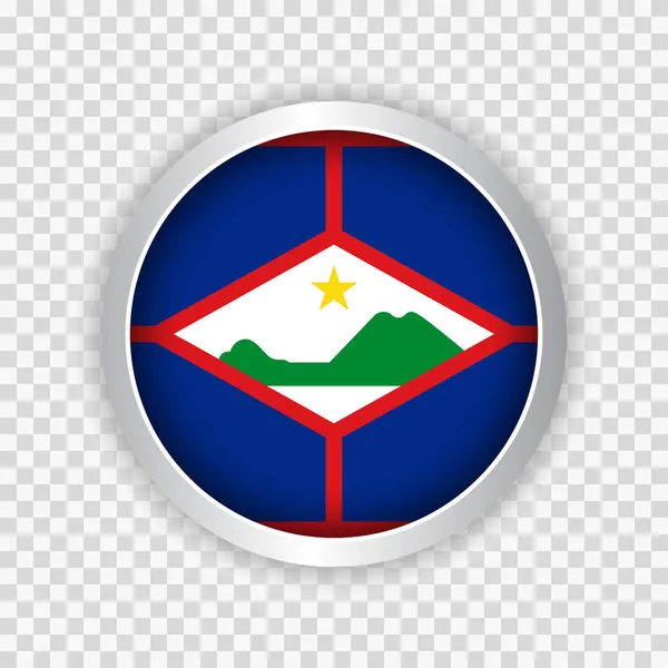 Flag Sint Eustatius Button Transparent Background Element Websites Vektorová Ilustrace — Stockový vektor