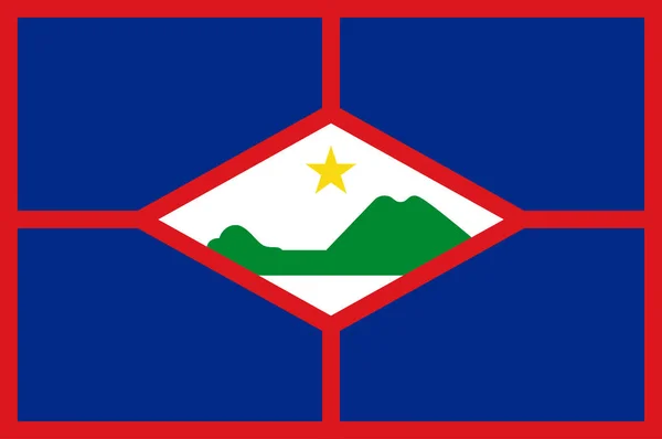 Zászló Sint Eustatius Egy Sziget Karib Térségben Vektorillusztráció — Stock Vector
