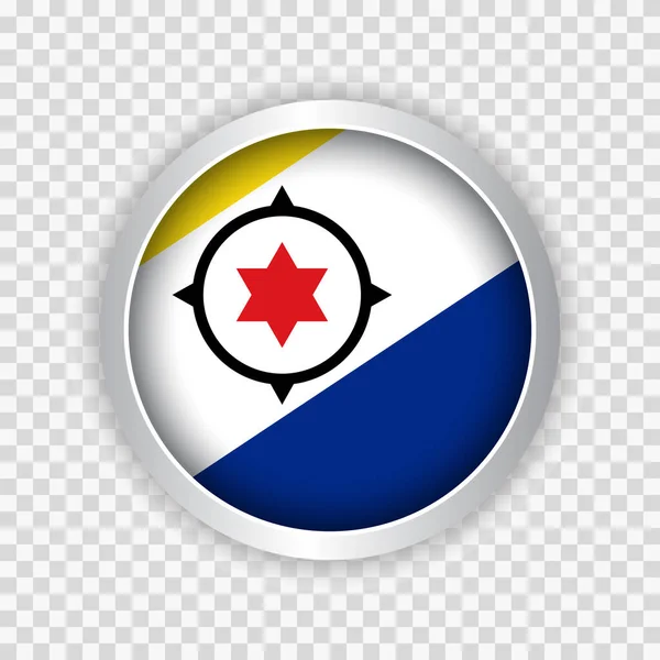 Bandera Bonaire Botón Redondo Elemento Fondo Transparente Para Sitios Web — Archivo Imágenes Vectoriales