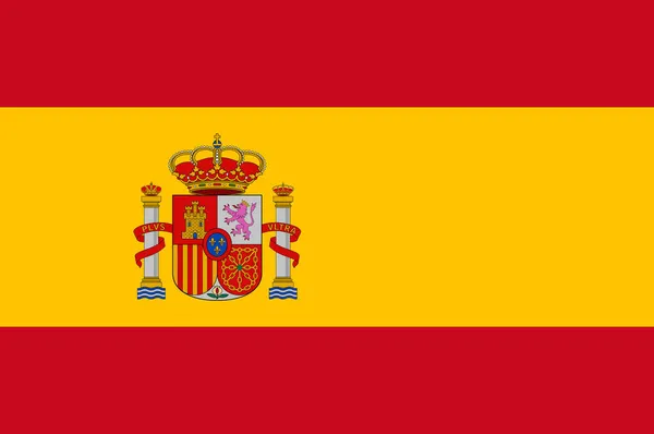 Flagge Des Königreichs Spanien Ist Ein Land Südwesteuropa Illustration — Stockfoto