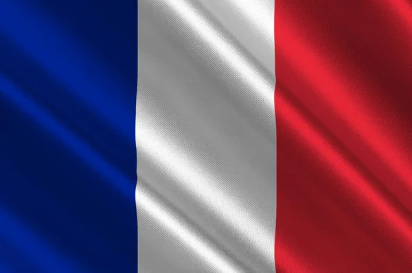フランスの国旗は 西ヨーロッパや海外の地域 アメリカ大陸や大西洋 太平洋 インド洋の領土にまたがる大陸横断的な国です 3Dイラスト — ストック写真