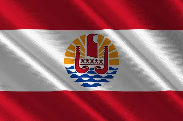 Bandera Polinesia Francesa Una Colectividad Ultramar Francia Único País Ultramar —  Fotos de Stock