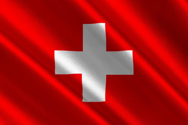 Bandera Suiza País Sin Litoral Confluencia Europa Occidental Central Del — Foto de Stock
