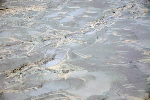 Texture Gray Muddy Bottom Dead Lake — ストック写真