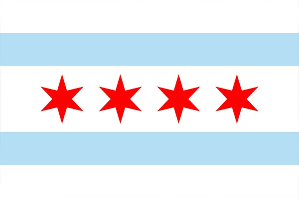 Flag Chicago Most Populous City State Illinois Third Most Populous — Stock Fotó