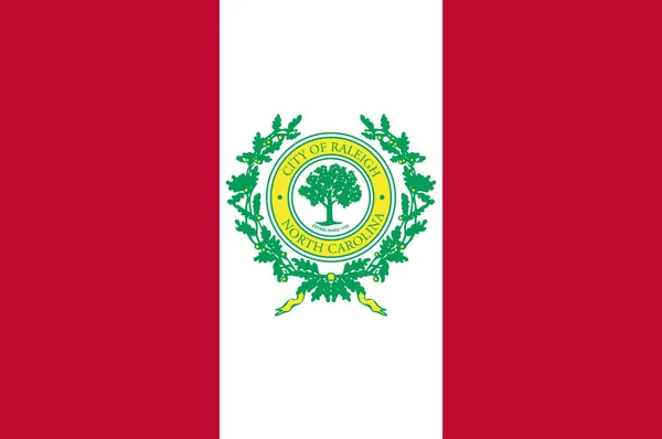 Zászló Raleigh Fővárosa Állam Észak Karolina Székhelye Wake Megye Egyesült — Stock Fotó