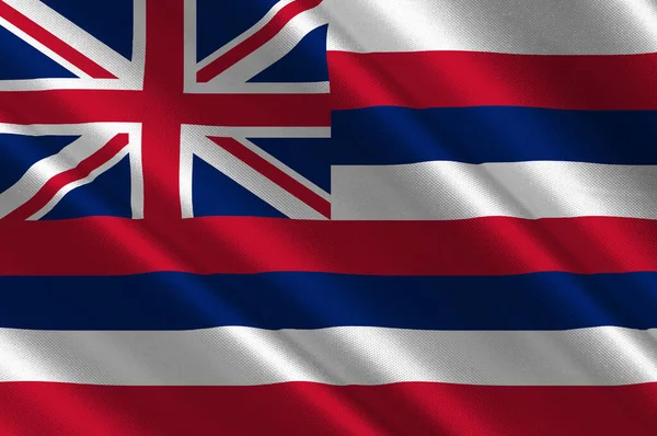 Flaga Hawajów Jest Stanem Zachodnich Stanach Zjednoczonych Ilustracja — Zdjęcie stockowe