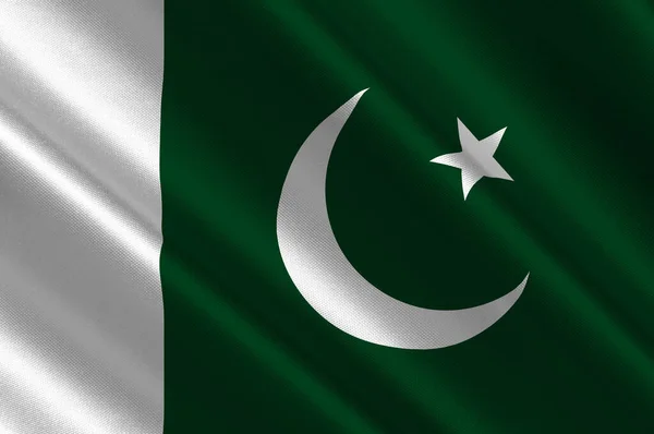 파키스탄의 Flag Islamic Republic Pakistan 남아시아의 국가이다 — 스톡 사진