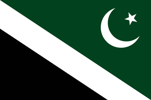 伊斯兰堡的旗帜是巴基斯坦的首都 3D说明 — 图库照片
