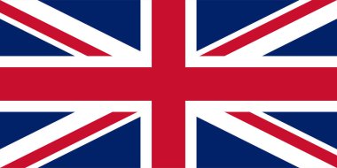 Büyük Britanya Birleşik Krallığı ve Kuzey İrlanda bayrağı, kuzeybatı Avrupa 'da bağımsız bir ülkedir. Vektör illüstrasyonu
