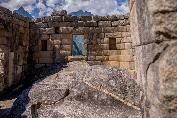 Machu picchu świątyni słońca wewnątrz — Zdjęcie stockowe