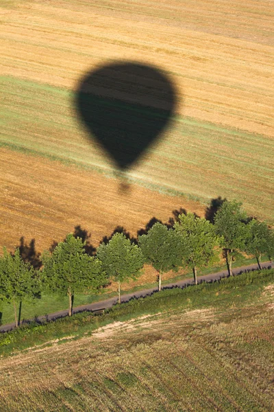 Sıcak hava balonu gölge Stok Resim