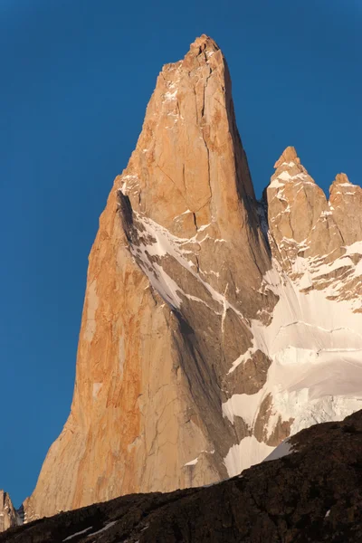 Mount Fitz Roy Detail in the evening sun — Stock Photo, Image