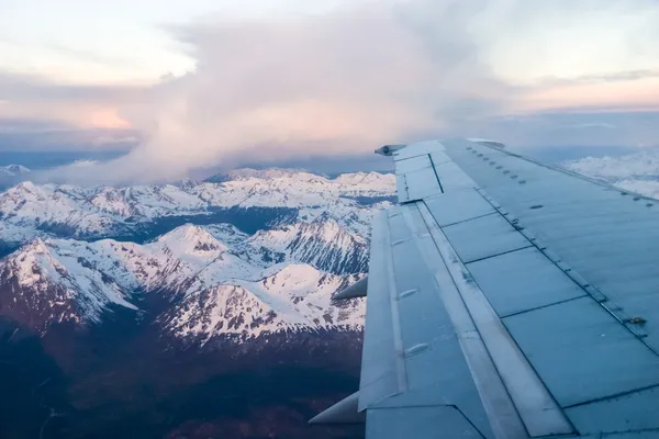 En el avión cerca de Ushuaia — Foto de Stock
