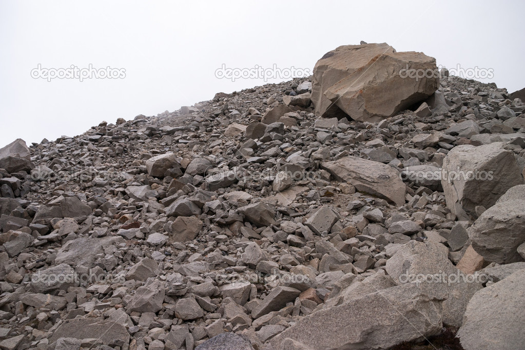 Huge pile of rocks in Torres del Paine