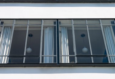 Bauhaus Dessau windows and lamps clipart